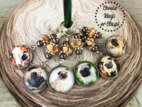 Blonde Pug Stitch Markers for Knitting or Crochet
