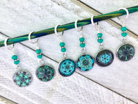 Mandala Stitch Markers for Knitting or Crochet