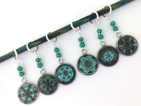 Mandala Stitch Markers for Knitting or Crochet