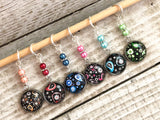 Mixed Paisley Stitch Markers for Knitting or Crochet, Gift for Knitters, Snag Free Rings or Clasps