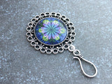 Flower Portuguese Knitting Pin with Matching Stitch Markers, Magnetic