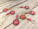 Vivid Pink Stitch Markers for Knitting or Crochet