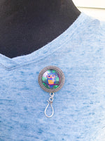 Friendly Owl Portuguese Knitting Pin with Matching Stitch Markers, Magnetic