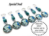 Hummingbird Magnetic Portuguese Knitting Pin, Matching Stitch Markers