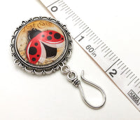 Ladybug Knitting Pin for Portuguese Knitting, Magnetic