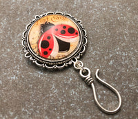 Ladybug Knitting Pin for Portuguese Knitting, Magnetic