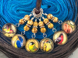 Mixed Bird Stitch Markers for Knitting or Crochet, Rings or Clasps
