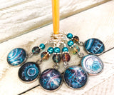 Abstract Medallion Stitch Markers for Knitting or Crochet