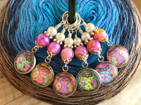 Bohemian Owls Stitch Markers for Knitting or Crochet