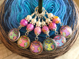 Bohemian Owls Stitch Markers for Knitting or Crochet