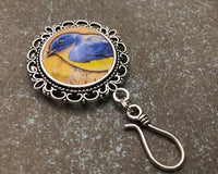 Bluebird Portuguese Knitting Pin, Gift for Knitters,  Magnetic