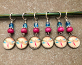 Dragonfly Stitch Markers for Knitting or Crochet, Gifts for Knitter, Snag Free