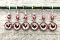 Rooster Stitch Markers for Knitting or Crochet, Gift for Knitters, Chicken Gifts