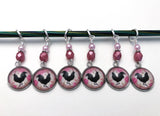 Rooster Stitch Markers for Knitting or Crochet, Gift for Knitters, Chicken Gifts