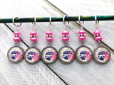 Porcelain Teapot Stitch Markers for Knitting or Crochet, Sets of 6-20, Gift for Knitter
