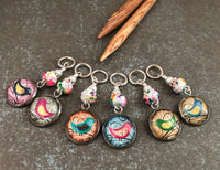 Whimsical Bird Stitch Markers for Knitting or Crochet, Gift for Knitters, Snag Free