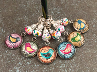 Whimsical Bird Stitch Markers for Knitting or Crochet, Gift for Knitters, Snag Free