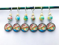Bird Stitch Markers for Knitting or Crochet, with Rings or Clasps