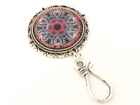 Magnetic Knitting Pin for Portuguese Knitters with Matching Stitch Markers, Fractal