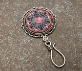 Magnetic Knitting Pin for Portuguese Knitters with Matching Stitch Markers, Fractal