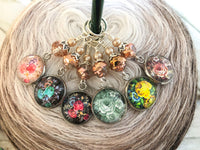Floral Stitch Marker Set for Knitting or Crochet | Gift for Knitters | Choose Rings or Clasps | Snag Free