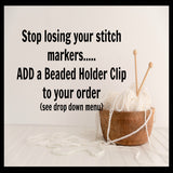Custom Knitting Instruction Markers, Increase and Decrease Letter Markers