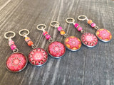 Vivid Pink Stitch Markers for Knitting or Crochet