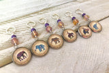 Elephants Stitch Marker Set for Knitting or Crochet