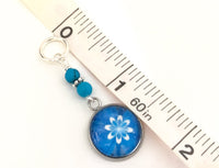 Abstract Flowers Stitch Markers for Knitting or Crochet, Gift for Knitter, Set of 6-20