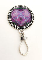 Magnetic Boho Heart Portuguese Knitting Pin