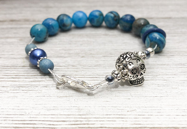 Skull Abacus Counting Bracelet,  Row Counter