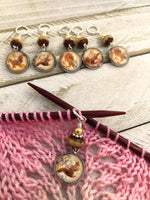 Squirrel Stitch Markers for Knitting or Crochet, Gift for Knitters, Progress Keepers