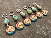 Bird Stitch Markers for Knitting or Crochet, with Rings or Clasps