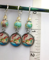 Bird Stitch Markers for Knitting or Crochet, with Rings or Clasps