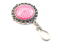 Bohemian Mandala Magnetic Portuguese Knitting Pin with Matching Stitch Markers