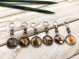 Rustic Horses Stitch Marker Set for Knitting or Crochet