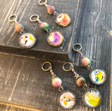 6-20 Bird Stitch Markers for Knitting, Choose Snag Free Rings or Clasps