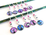 10-20 Number Stitch Markers for Knitting, Black Cat Progress Keepers