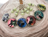 3-20 Cat Stitch Markers, Gift for Knitter, Snag Free Knitting Markers, Crochet Stitch Marker Option, Progress Keepers