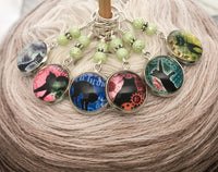 3-20 Cat Stitch Markers, Gift for Knitter, Snag Free Knitting Markers, Crochet Stitch Marker Option, Progress Keepers