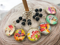 Mushroom Stitch Markers for Knitting or Crochet, Sets of 3 -20 in 4 Sizes & Crochet