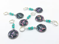 Dragonfly Stitch Markers for Knitting, Choose Rings or Clasps