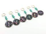 Dragonfly Stitch Markers for Knitting, Choose Rings or Clasps