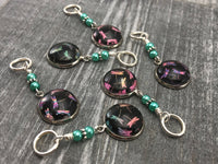 Dragonfly Stitch Markers for Knitting, Choose Rings or Clasps
