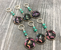 Dragonfly Stitch Markers for Knitting, Choose Rings or Clasps