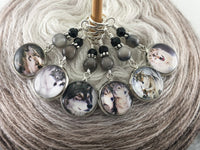 Wolf Stitch Markers for Knitting, Crochet Stitch Marker Option