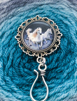 Portuguese Knitting Pin, Horses, Magnetic Pin