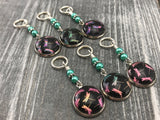 Dragonfly Stitch Markers for Knitting, Choose Rings or Clasps