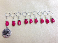 Tree of Life Knitting Stitch Marker Set, Snag Free Beaded Stitch Marker Set, Pattern Markers, Gift for Knitters ,  - Jill's Beaded Knit Bits, Jill's Beaded Knit Bits
 - 2