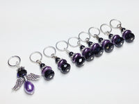 Angel Stitch marker set - Purple Snag Free Knitting Stitch Markers-Gifts for Knitters- Crochet Stitch Markers- Tools ,  - Jill's Beaded Knit Bits, Jill's Beaded Knit Bits
 - 2